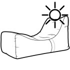 Letto pouf giardino