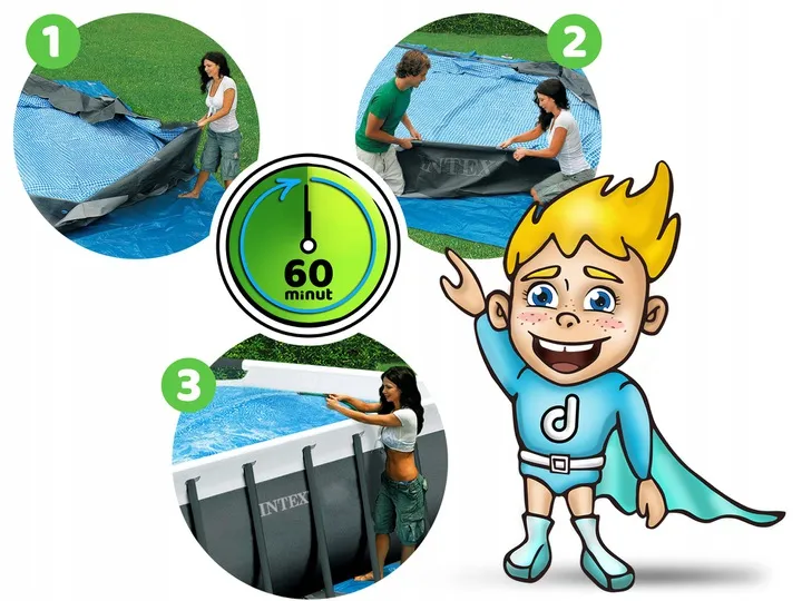 Piscina da giardino con struttura 549 x 274 x 132 cm 11in1 INTEX 26356 - 8