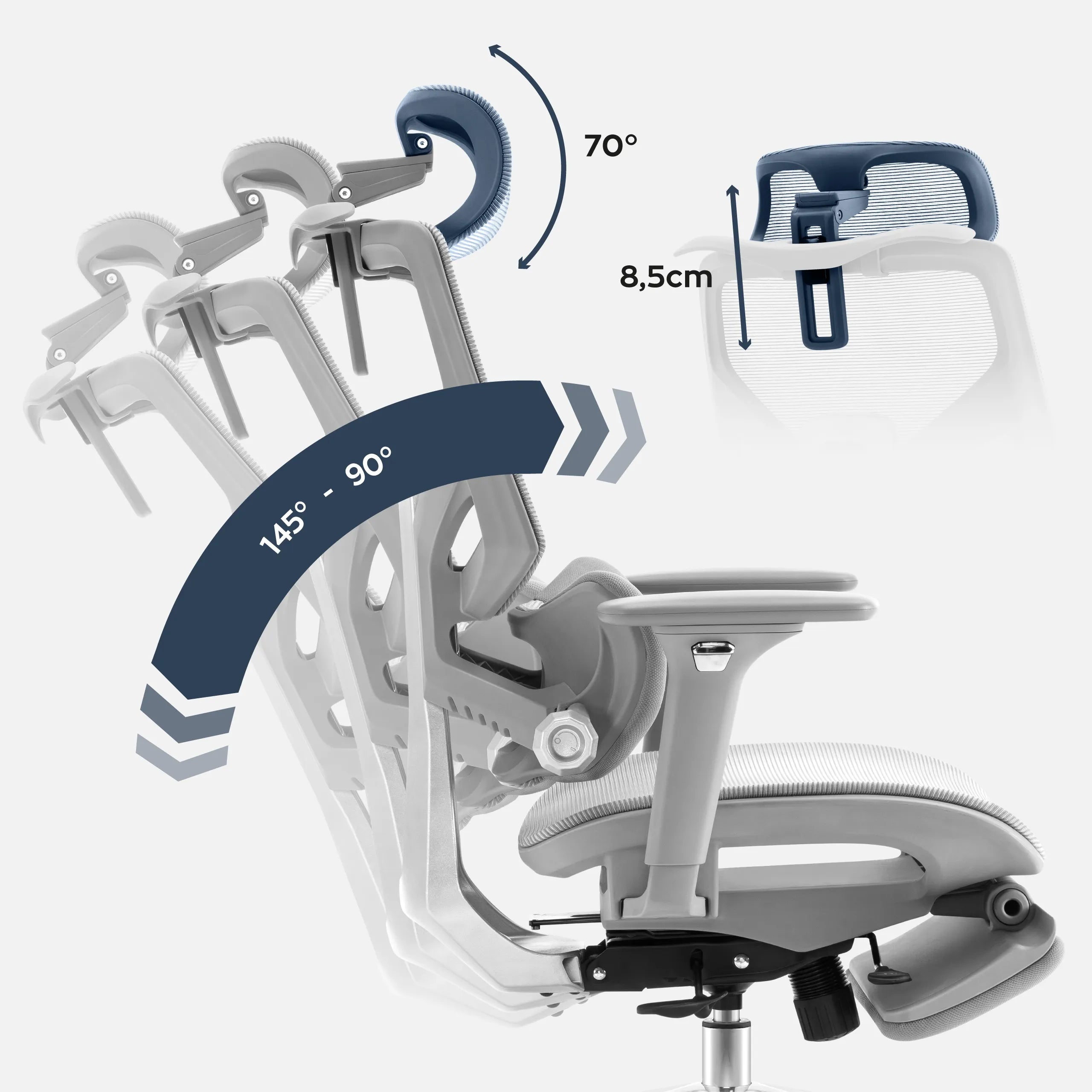 Regolazione dello schienale Expert 8.7