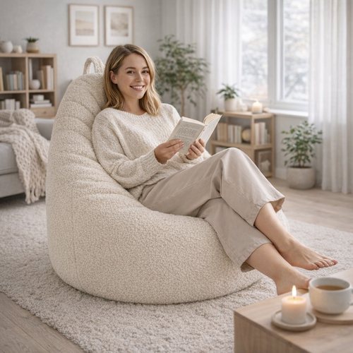 Pouf bouclé – morbida texture teddy