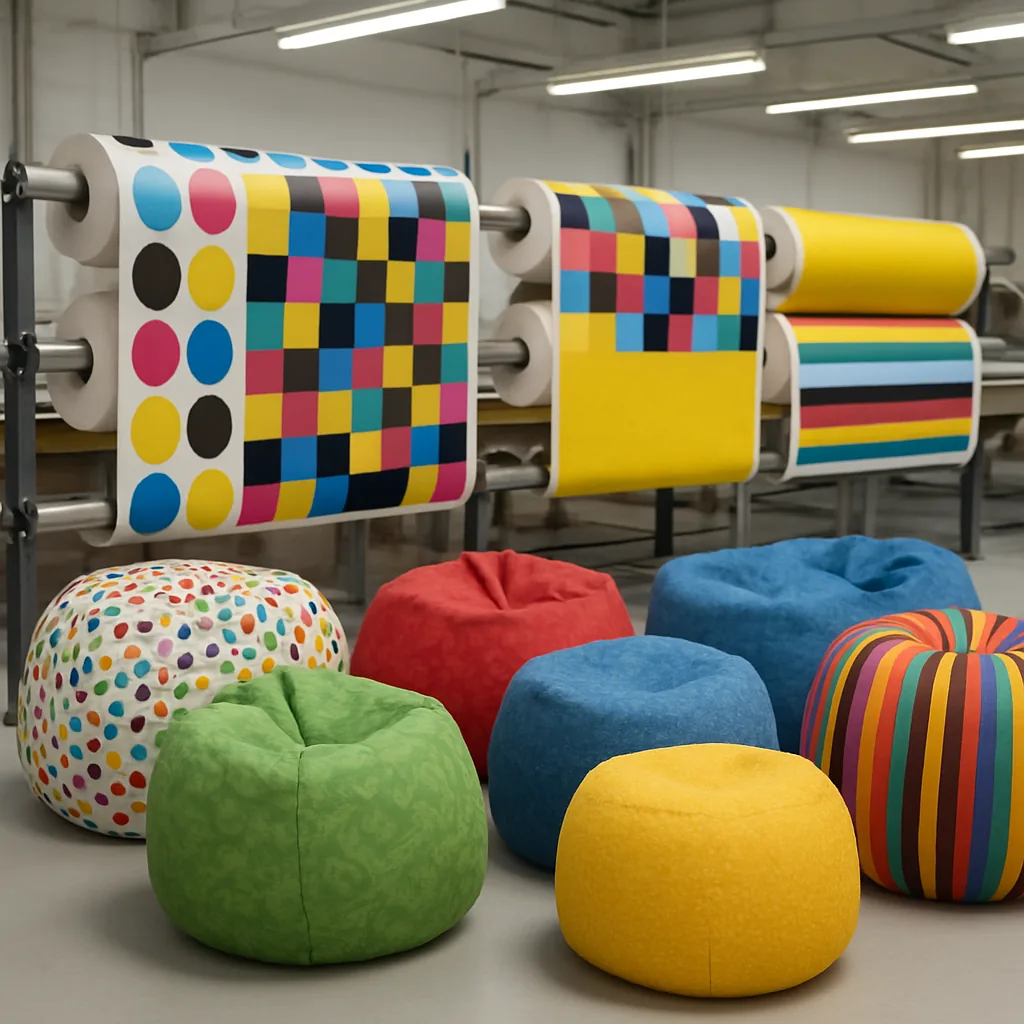 Pouf sacco con stampa personalizzata — tecniche di stampa | Italpouf
